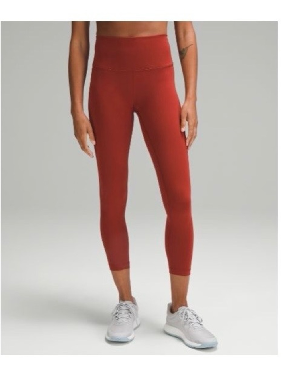Lululemon High-Waist Rust Red Cropped Leggings